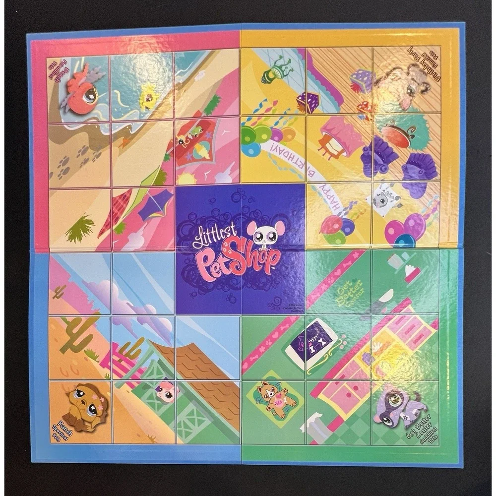 Littlest Pet Shop Hideaway Haven Board Game COMPLETE 2008 Hasbro MB w/4 Excl.